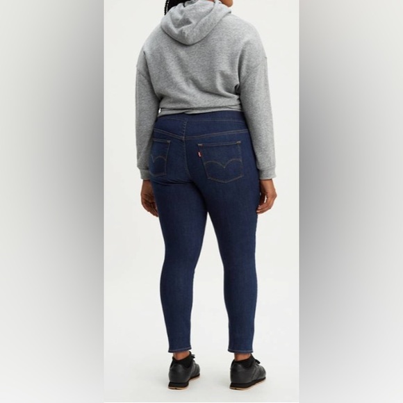 LEVI'S PULL ON DENIM LEGGINGS - DARK WASH - PLUS SIZE 18 - Picture 3 of 12